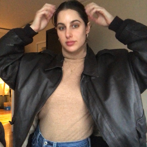 Vintage chocolate brown bomber - Picture 4 of 5